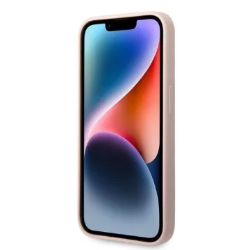 Pouzdro Karl Lagerfeld KLHMP14XSNIKBCP pro iPhone 14 Pro Max 6,7" ikonický silikonový pevný obal červený/růžový