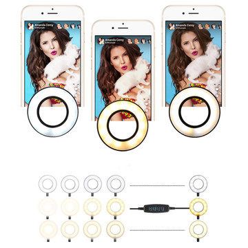 Photographic Alogy LED Selfie Ring Light Phone Holder Black