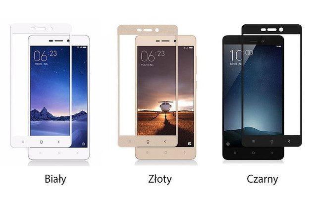 Vollflächiges gehärtetes Glas 9H für Xiaomi Redmi 3S/3 Pro Schwarz