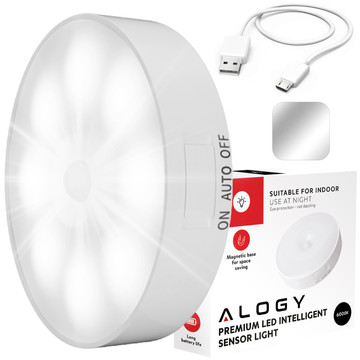 Lampa LED pohybový senzor soumrak noční lampa Alogy Sensor Light Bezdrátové osvětlení nábytku Bílé světlo 6000k