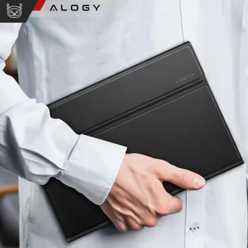 Etui z klawiaturą z miejscem na rysik do Samsung Galaxy Tab S9 FE 10.9" Alogy Keyboard Case Czarne + Szkło