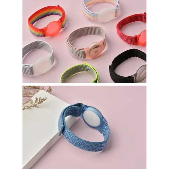Kids Nylon Band for Apple AirTag Blue