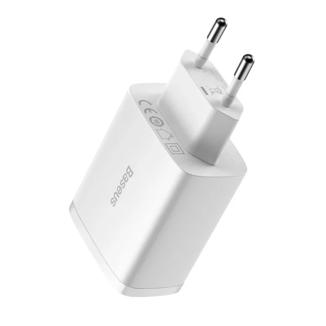 Ładowarka sieciowa Baseus Compact Quick Charger 3x USB 17W do telefonu tabletu słuchawek Biała