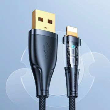 Rychlonabíjecí kabel Joyroom s chytrým vypínačem USB-A - Lightning 2.4A 1.2m černý (S-UL012A3)