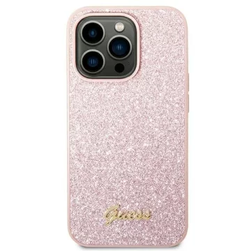 Etui Guess GUHCP14XHGGSHP für Apple iPhone 14 Pro Max 6,7" różowy/pink Hard Case Glitter Script