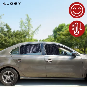 Kryt Magnetická roleta na přední boční okna pro ochranu auta proti slunci UV ochrana Černá [2 ks]