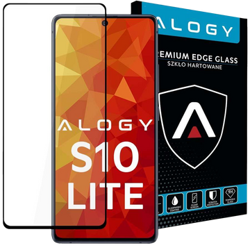 Szkło Alogy Full Glue case friendly do Samsung Galaxy S10 Lite czarne