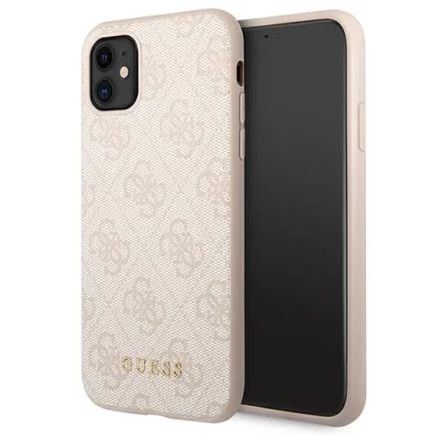 Etui Guess GUHCN61G4GFPI na iPhone 11 6,1" pevný obal 4G kovové zlaté logo