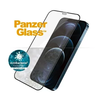 PanzerGlass E2E Superglas für iPhone 12 Pro Max Case Friendly AntiBacterial Microfracture schwarz/schwarz