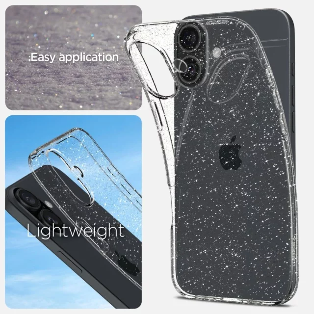 Etui do iPhone 16 Spigen Liquid Crystal obudowa ochronna na telefon Glitter Crystal