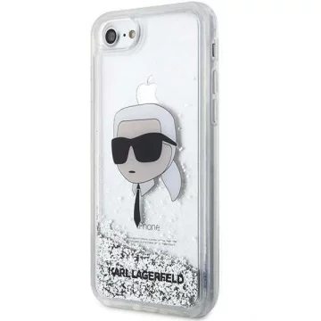 Handyschutzhülle Karl Lagerfeld KLHCI8LNKHCH für Apple iPhone 7/8/ SE 2020/2022 silber/silber Hardcase Glitter Karl Head