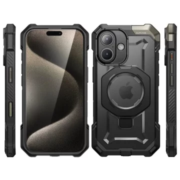Etui Supcase UB Grip Mag Safe für iPhone 16 Schwarz