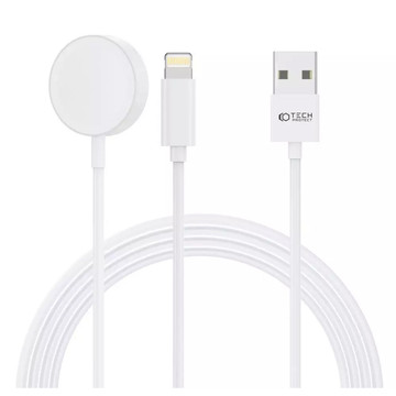 Ładowarka indukcyjna Kabel 150cm UltraBoost 2w1 Magnetic & Lightning do Apple Watch iPhone iPad White
