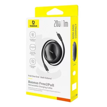 Baseus Free2Pull USB-C-Kabel für iP 20 W 1 m Schwarz