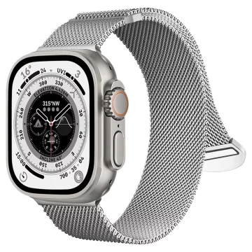 Alogy Stahlarmband für Apple Watch 42/44/45/49 mm Edelstahl Silber