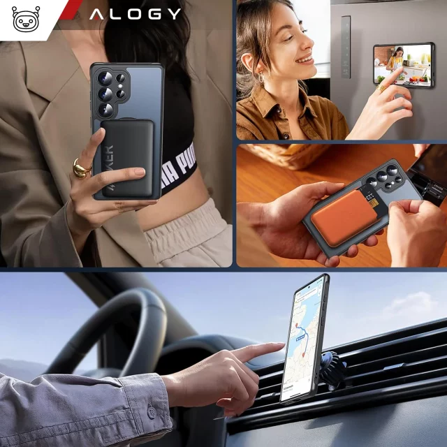 Pouzdro Alogy HybridMag™️ MagSafe pro Samsung Galaxy S25 Ultra, matné, černé