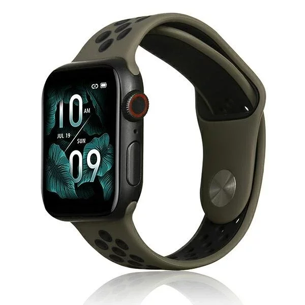 Řemínek k chytrým hodinkám Beline Sport Silikon pro Apple Watch 42/44/45/49 mm hnědá/černá hnědá/černá