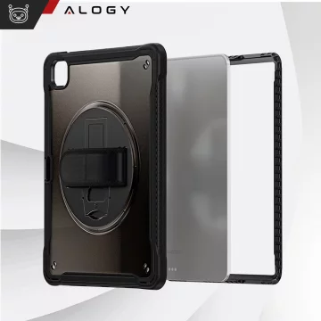 Etui pancerne 360 z miejscem na rysik do Apple iPad Air 11" (2024,2025) / Air 10.9" (2020,2022) / Pro 11 (2018) Alogy Pirate 360 Case obudowa na tablet Czarne