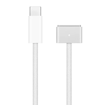 Kabel zasilający USB-C do MagSafe 3 – szybkie ładowanie 140W, przewód 2 m, do Apple MacBook, wytrzymały i bezpieczny – Alogy PowerLink™ Biały