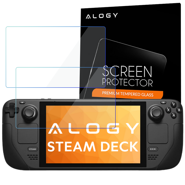 2x Szkło hartowane 9H Alogy ochrona na ekran do konsoli do Steam Deck