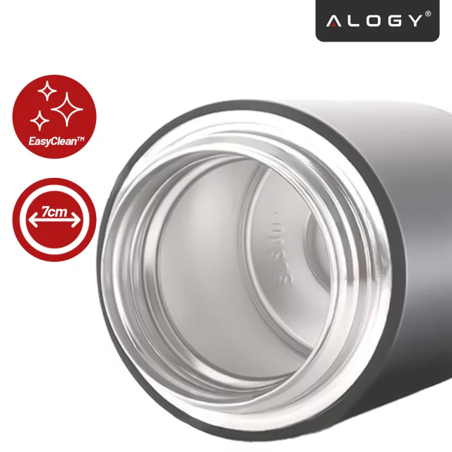 Dinner Thermos for Kids Soup Food 700ml Alogy Stainless Steel Folding Spoon Thermal Gray