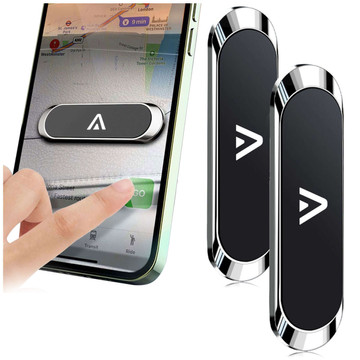Car holder x2, Alogy set, magnetic, self-adhesive, black