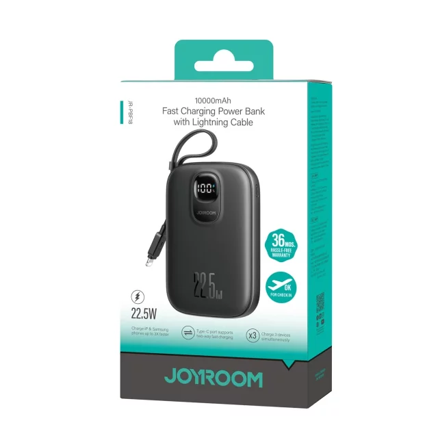 Joyroom JR-PBF18 10000mAh 22.5W Powerbank with Lightning Cable