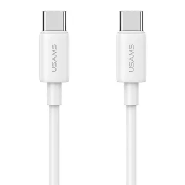 USAMS SJ711 USB-C-auf-USB-C-Kabel 1 m, 60 W, weiß, Schnellladung, YD-Serie