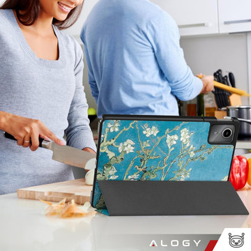 Etui do Lenovo Tab K11 / K11E 11” M11 10.95" TB330FU / TB330XU / TB331FC obudowa na tablet Case Alogy Book Cover Kwitnący migdałowiec (van Gogh) + Rysik