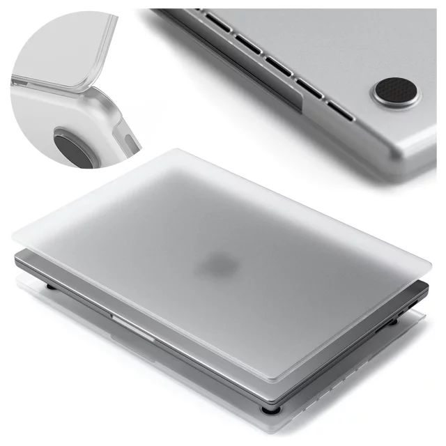 Ochranný kryt pro Apple Macbook Pro 16 - M1/M2/M3/M4 2021-2024 2025 Alogy AirGuard™ Flexibilní kryt Matný Průhledný Bílý