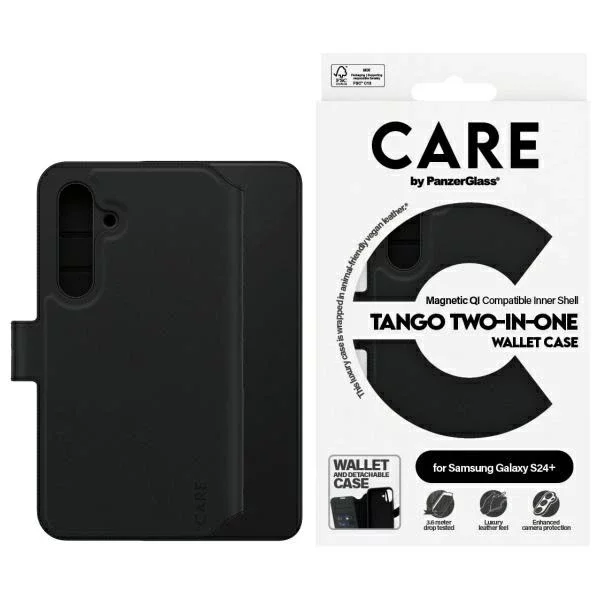 Etui do Samsung Galaxy S24+ CARE by PanzerGlass Feature Tango Wallet 2w1 Czarny
