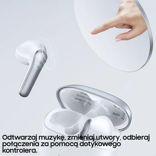 Bluetooth 5.1 Headphones USAMS TWS XH Series Dual mic wireless blue/blue BHUXH03