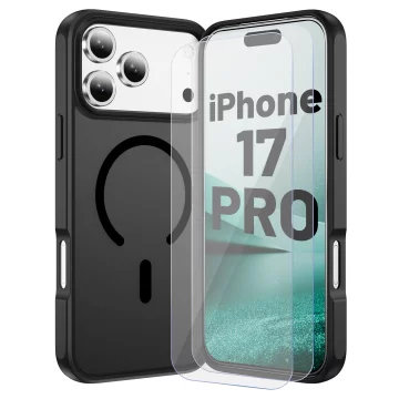 Pouzdro pro Apple iPhone 16 Pro Max Alogy MagSafe Hybrid Matte Case Matte Cover with Lens Protection Black