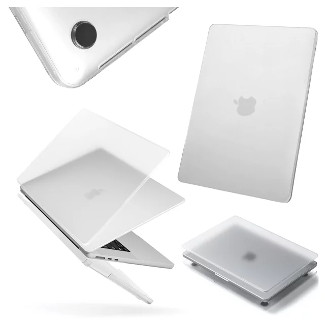 Protective Case for Apple Macbook Air 15 M2/M3/M4 2023/2024/2025 Alogy AirGuard™ Flexible Case Matte Transparent White