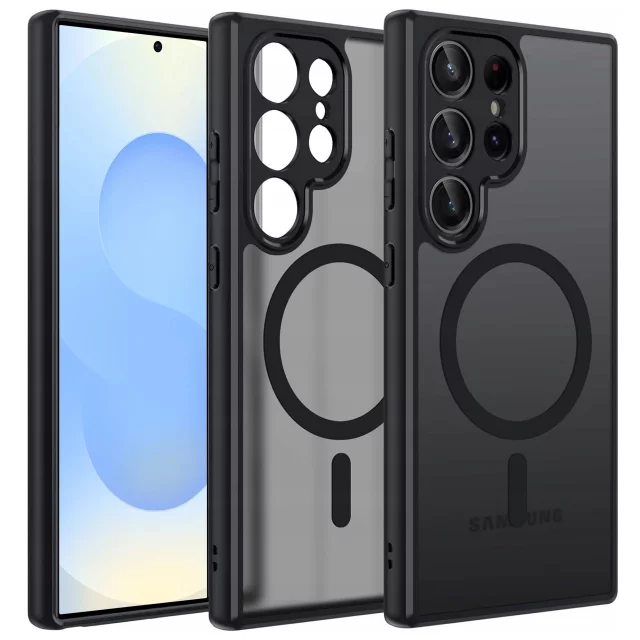 Samsung Galaxy S25 Ultra Hülle Alogy Matte HybridMag™️ MagSafe Hülle Matt Schwarz