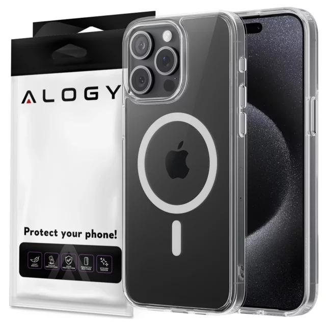 Hülle für Apple iPhone 16 Pro Alogy Anti-Shock Hybrid Case für MagSafe Transparent