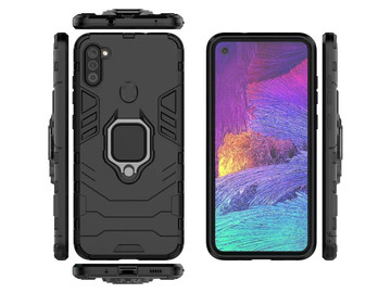 Alogy Stand Ring Armor Hülle für Samsung Galaxy M11 / A11 schwarz
