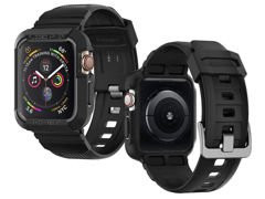 Etui Spigen Rugged Armor Pro für Apple Watch Series 4/5/6/SE 44 mm / Watch 7 45 mm Schwarz