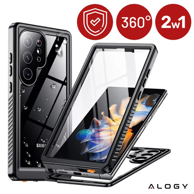 Pouzdro pro Samsung Galaxy S24 Ultra Armored Waterproof IP68 360 Armor Case for Mag Safe Alogy černé