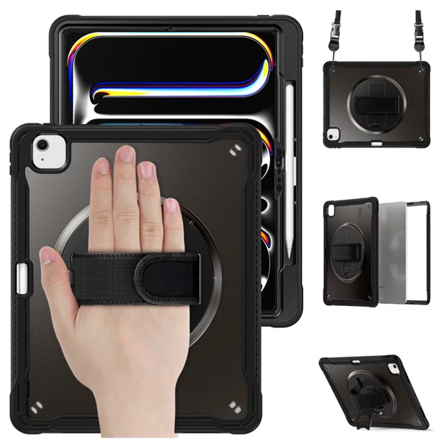 Etui pancerne 360 z miejscem na rysik do Apple iPad Air 11" (2024,2025) / Air 10.9" (2020,2022) / Pro 11 (2018) Alogy Pirate 360 Case obudowa na tablet Czarne