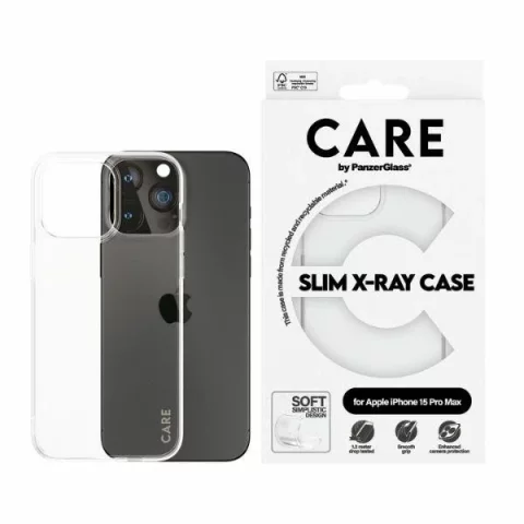 iPhone 15 Pro Max CARE von PanzerGlass Slim X-Ray Case 6,7" Transparent