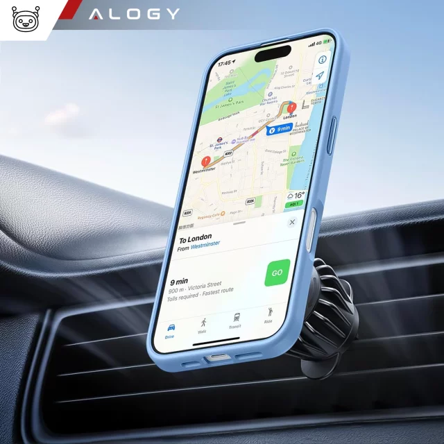 Sada hybridních pouzder 3 v 1, 2 ks, tvrzené sklo pro Apple iPhone 16, ochranné pouzdro Hybrid MagSafe s ochranou čočky, pouzdro na telefon Alogy 3 v 1, nebesky modrá