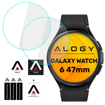 2x tvrzené sklo pro Samsung Galaxy Watch 6 Classic 47mm ochranné pro chytré hodinky Alogy Screen Protector Watch