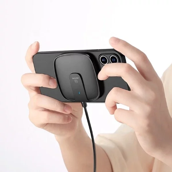 USAMS Indukční nabíječka US-CD153 magnetická 15W iPhone 12 série černá/černá CD153DZ01