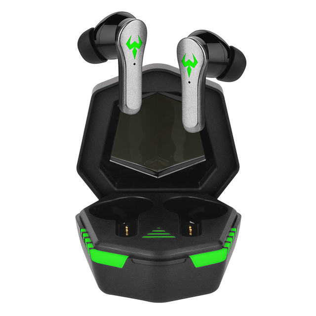 Alogy TWS 9D EarPhones Bluetooth 5.2 Kabellose Kopfhörer mit Dockingstation und Mikrofon PowerBank für Gamer Schwarz