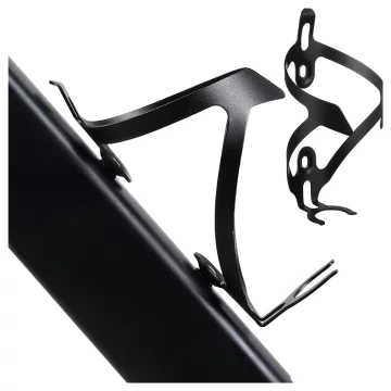 Koszyk na bidon napój butelkę wodę uchwyt rowerowy do roweru bidonu uniwersalny Czarny