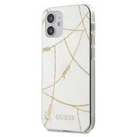 Guess GUHCP12SPCUCHWH iPhone 12 mini 5.4&quot; weiß / weiß Hardcase Gold Chain Collection