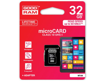 GoodRam Micro SD SDHC-Speicherkarte der Klasse 10 mit 32 GB