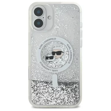 Etui Karl Lagerfeld pro iPhone 16 Plus 6,7" Magsafe Hardcase Transparent Liquid Glitter Karl