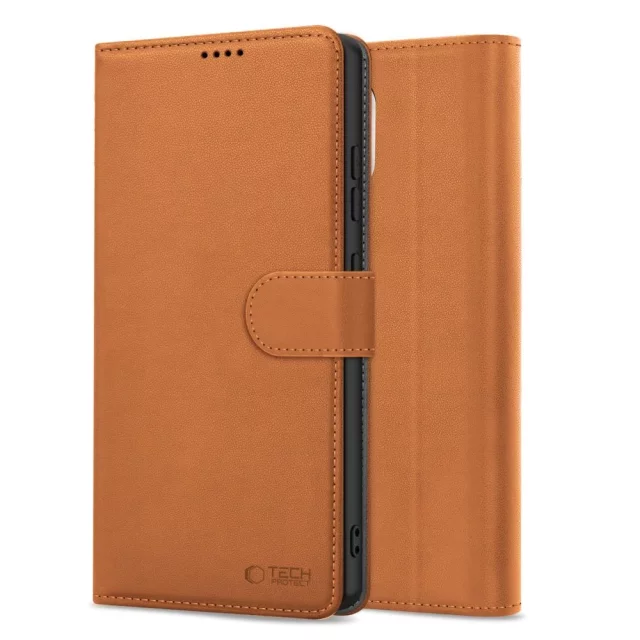 Etui do iPhone 16e Tech-Protect Wallet Saddle Brown